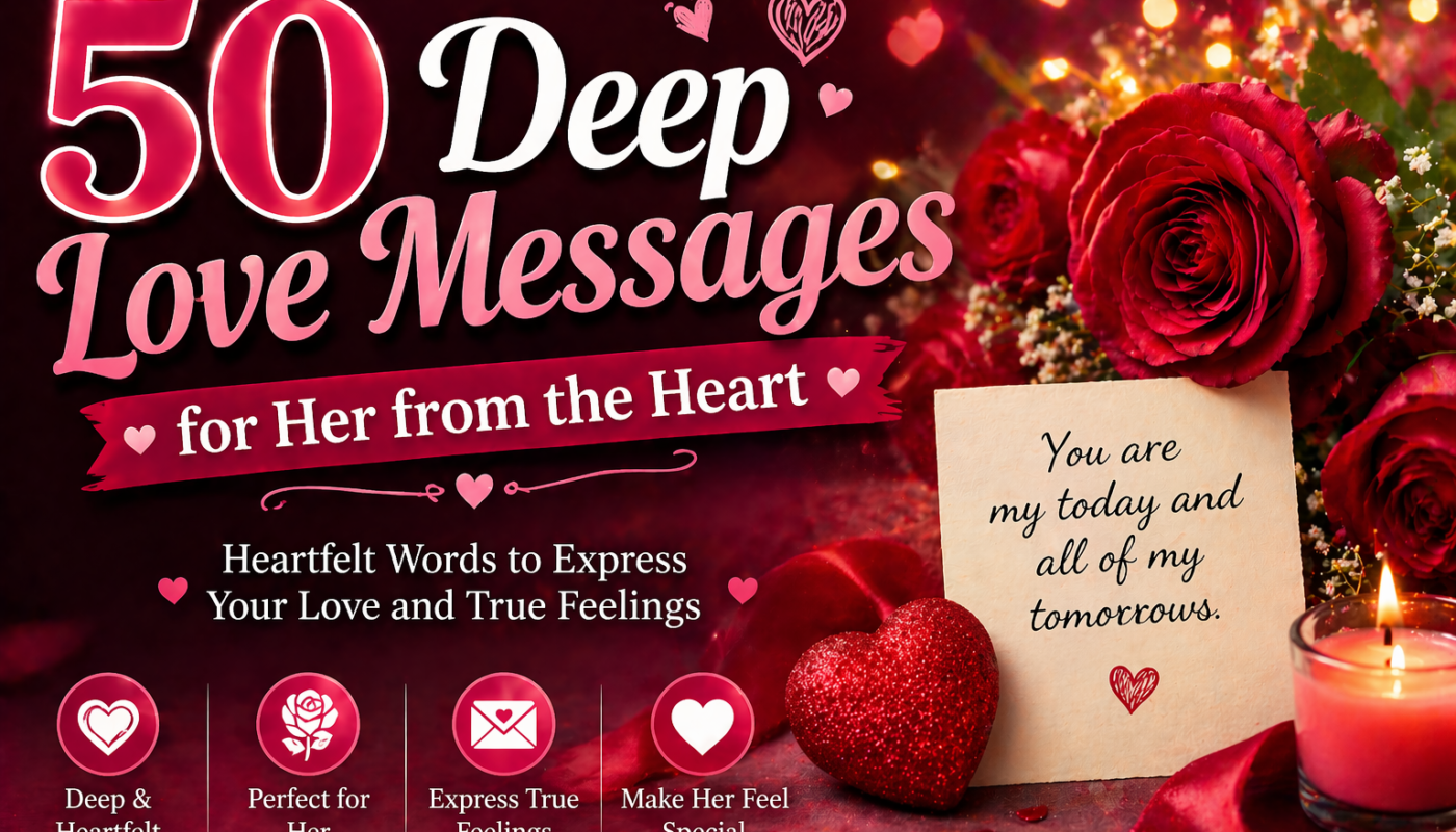 50 Deep Love Messages for Her from the Heart