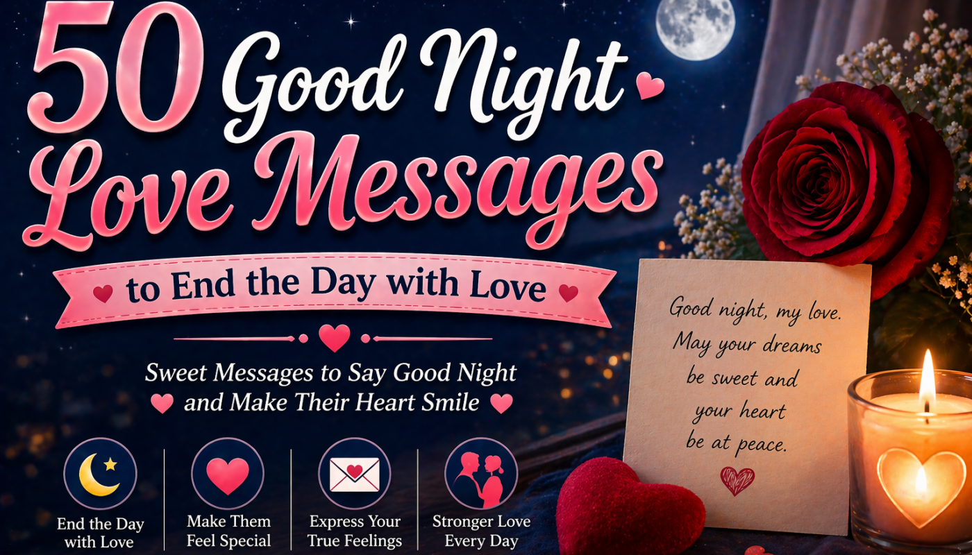 50 Good Night Love Messages to End the Day with Love
