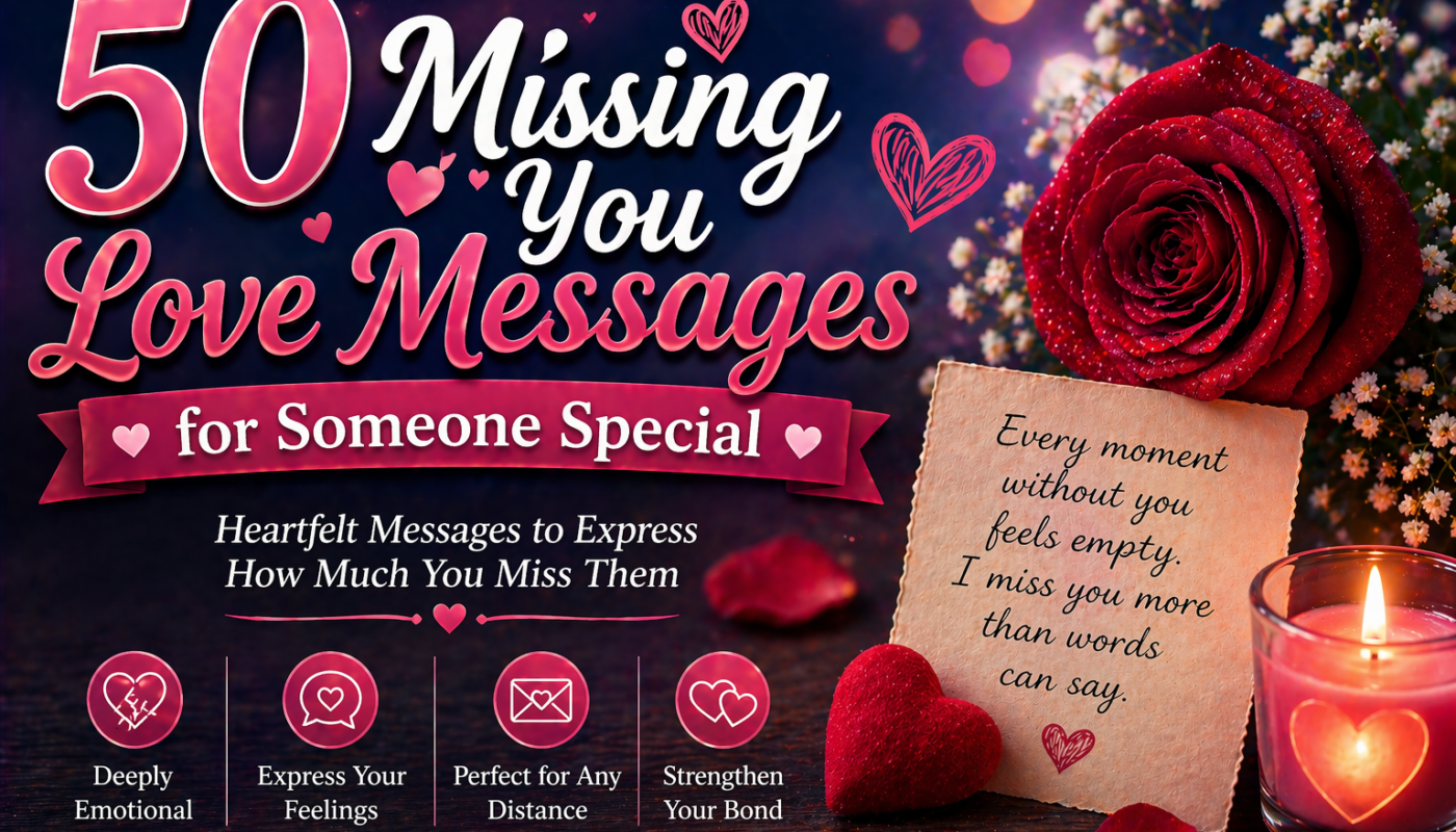 50 Missing You Love Messages for Someone Special