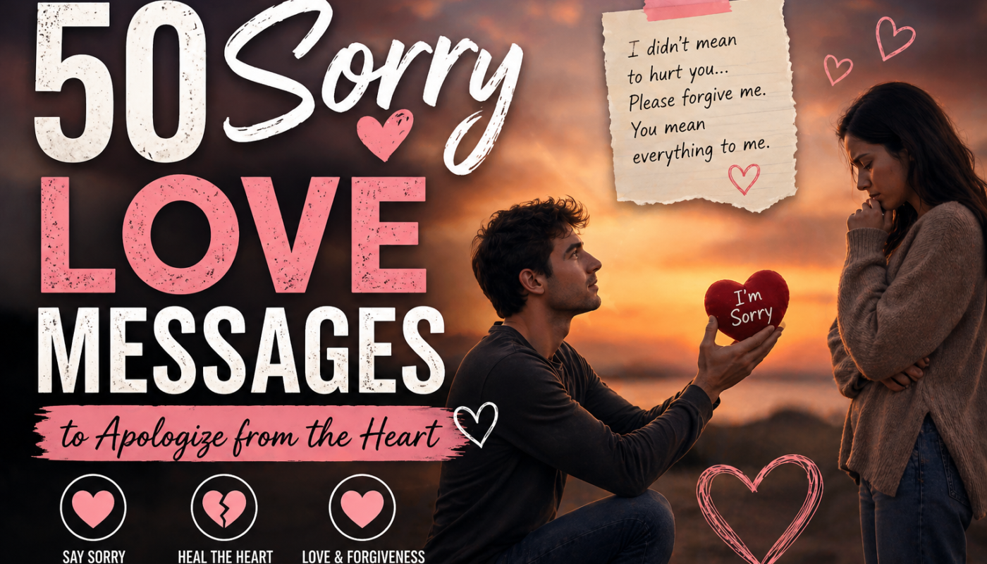 50 Sorry Love Messages to Apologize from the Heart