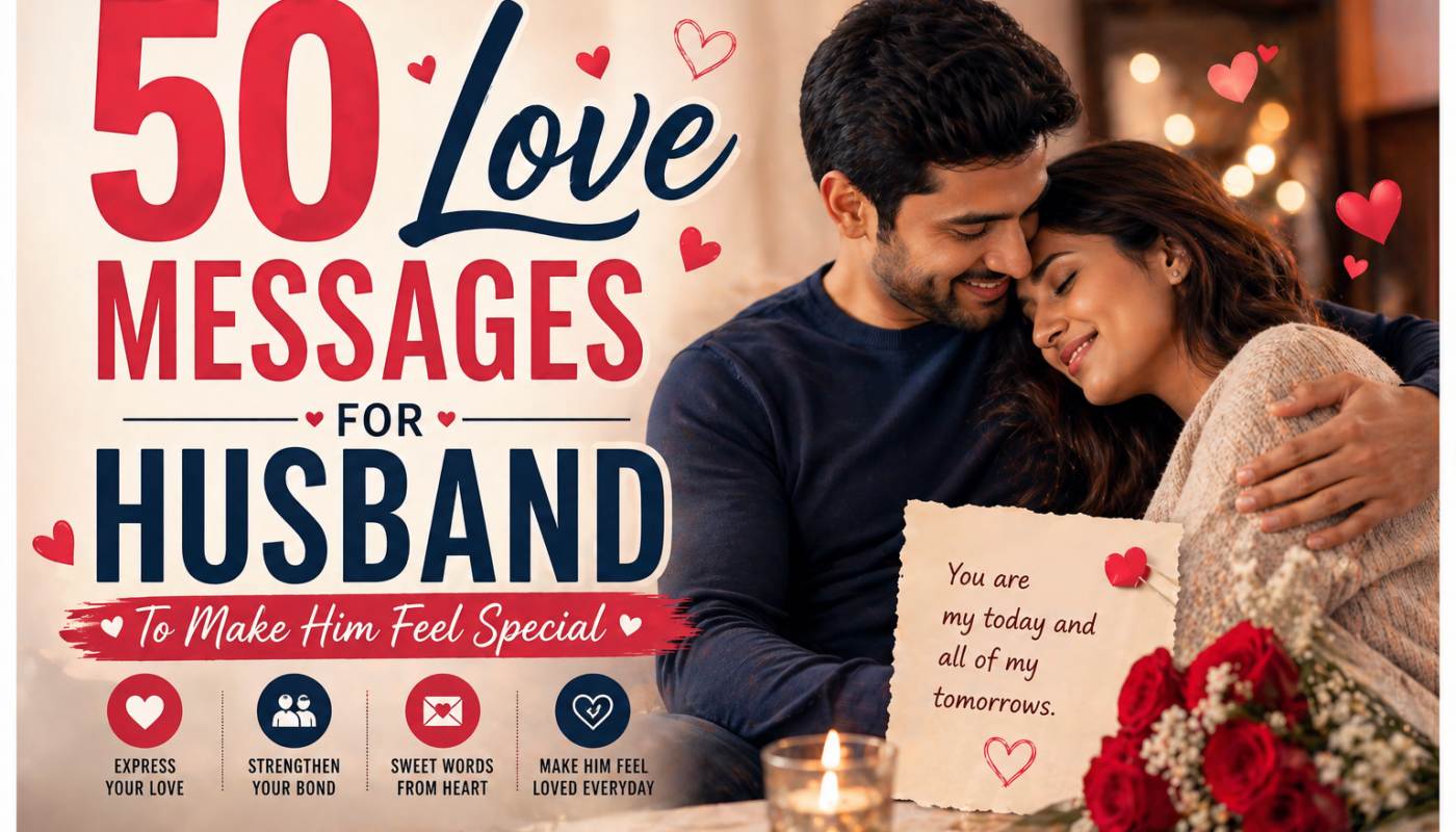 50 Love Messages for Husband to Show Your Care