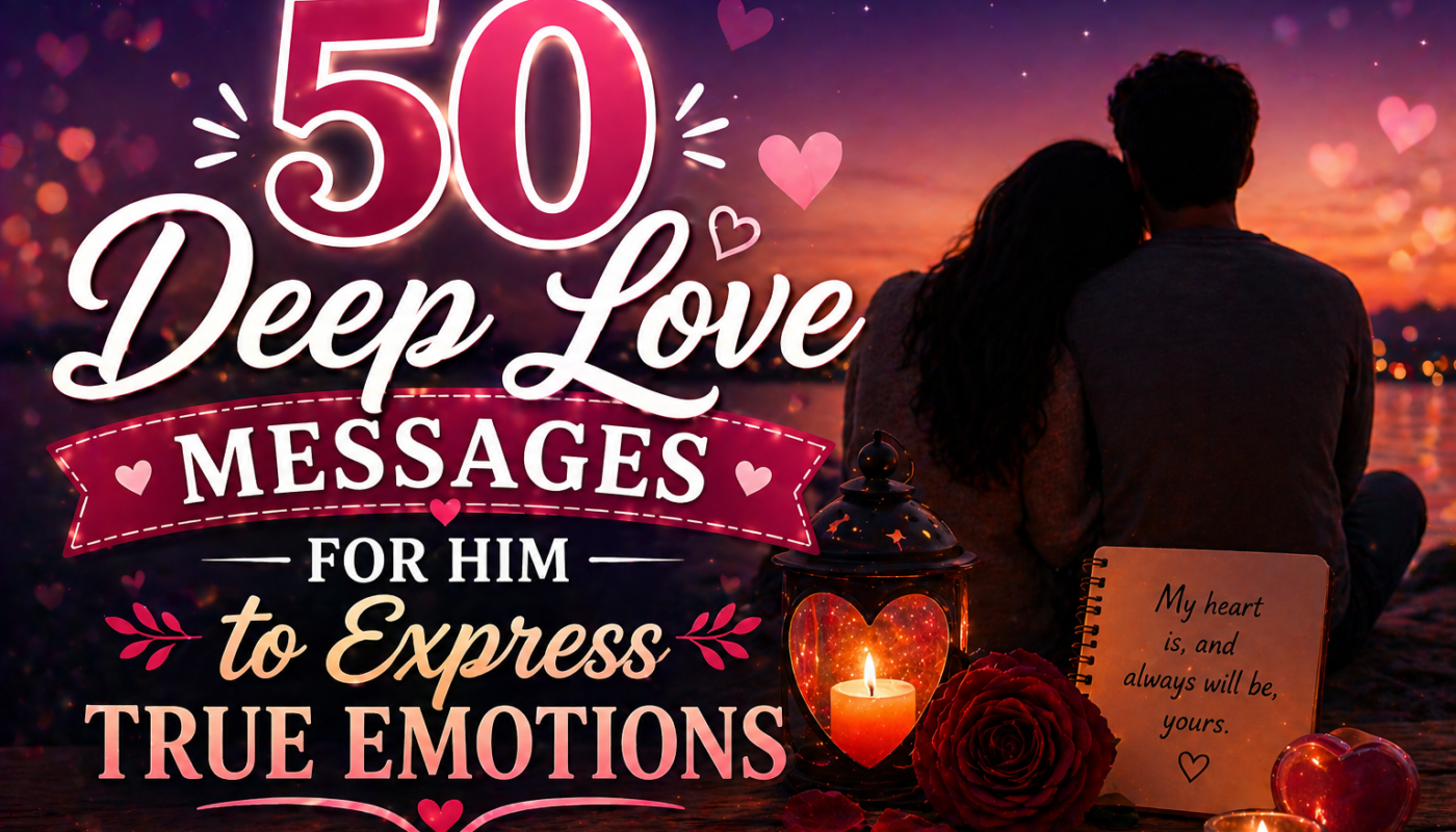 50 Deep Love Messages for Him to Express True Emotions