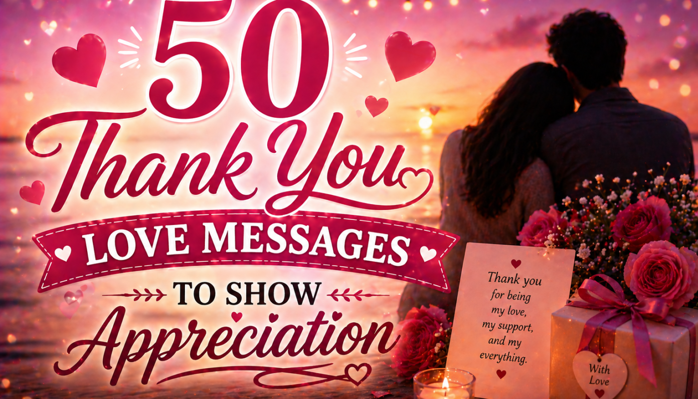 50 Thank You Love Messages to Show Appreciation