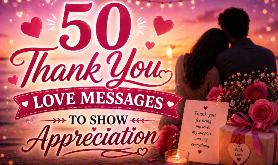 50 Thank You Love Messages to Show Appreciation