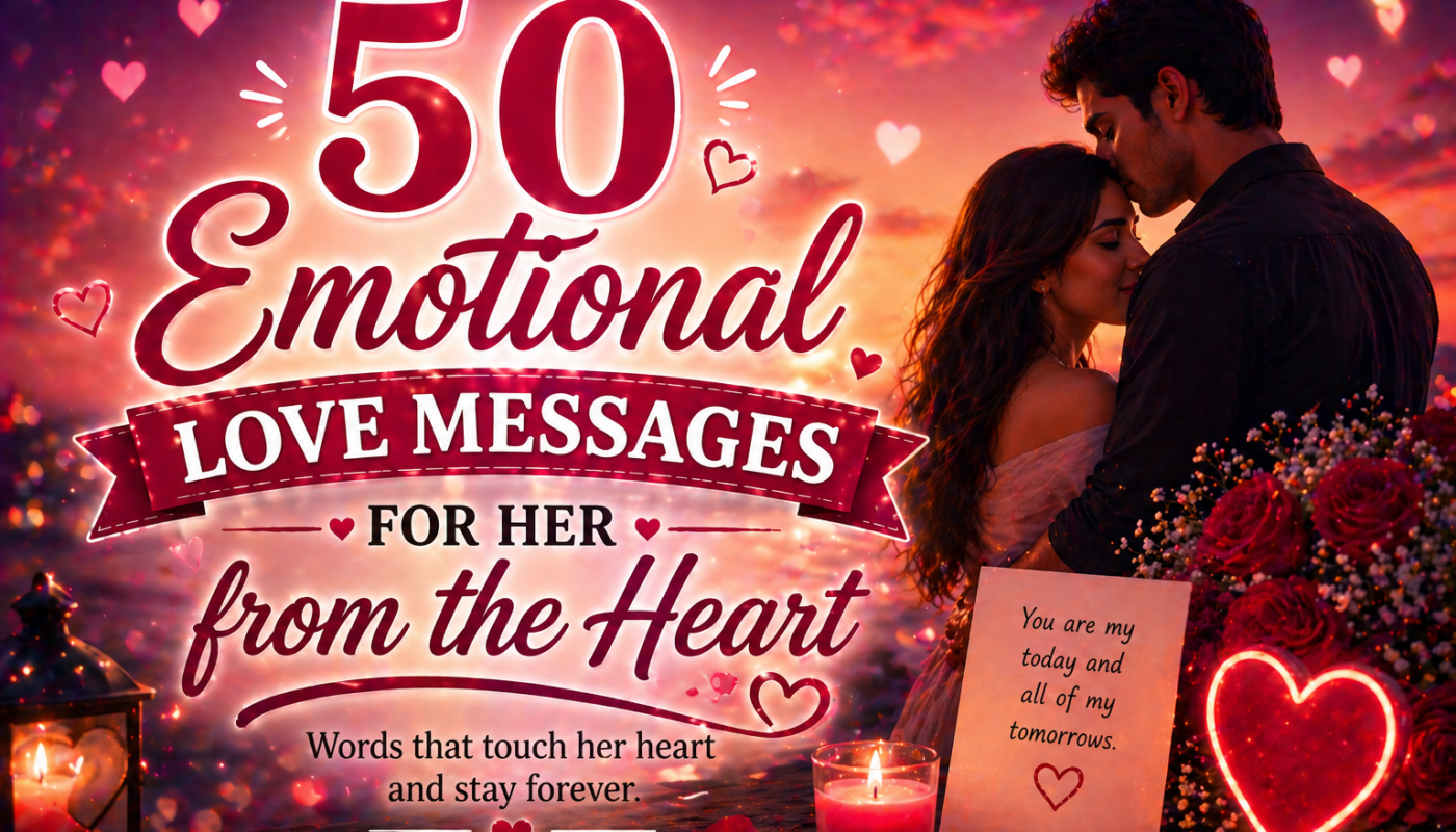 50 Emotional Love Messages for Her from the Heart