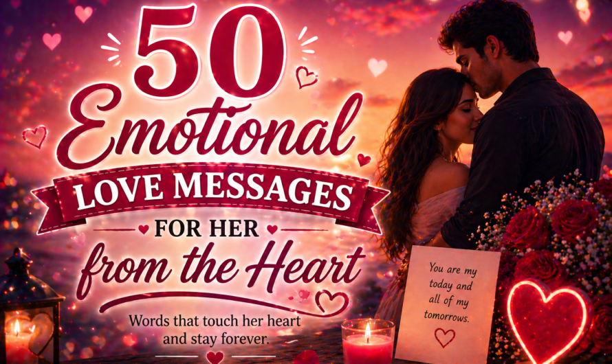 50 Emotional Love Messages for Her from the Heart