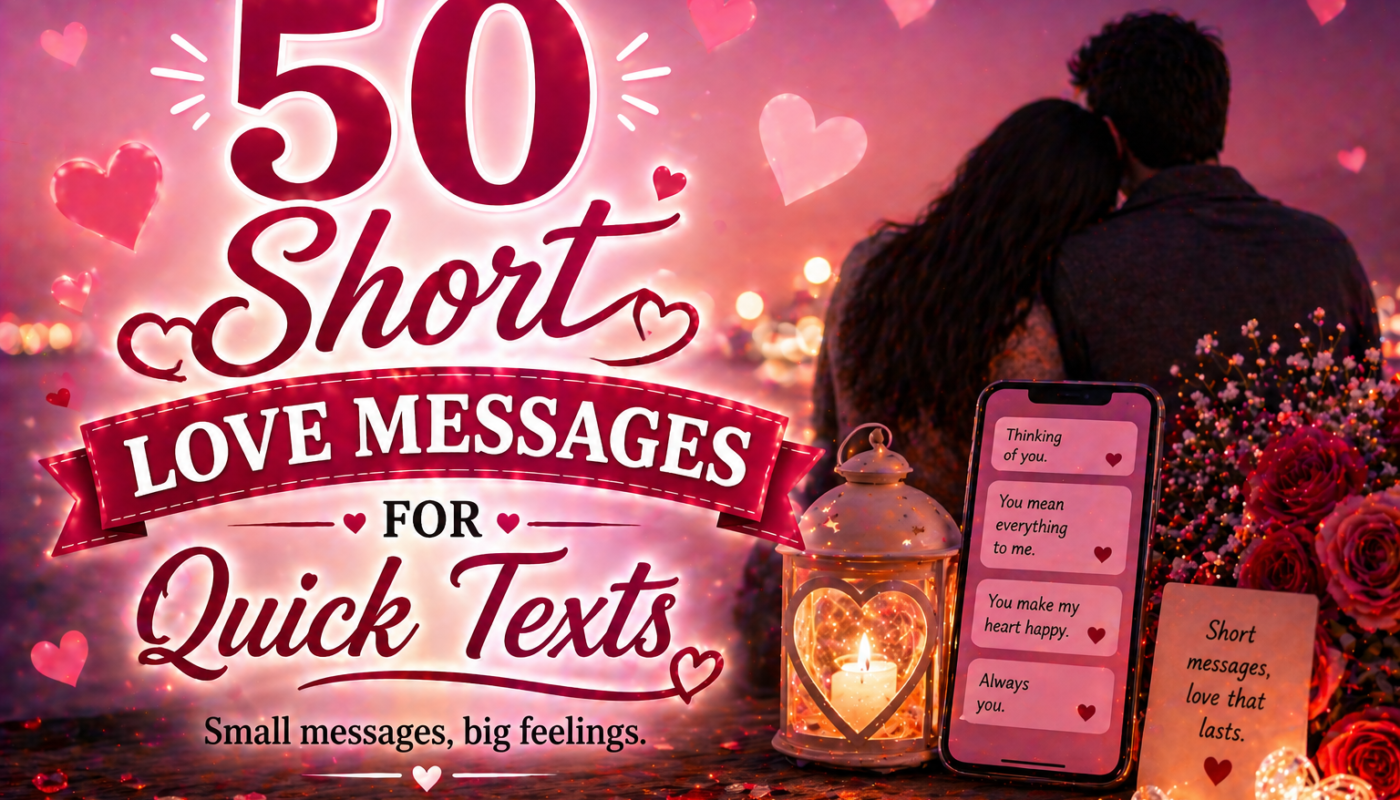 50 Short Love Messages for Quick Texts