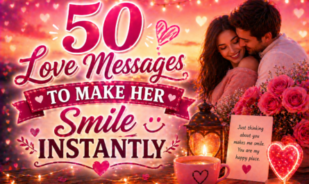 50 Love Messages to Make Her Smile Instantly