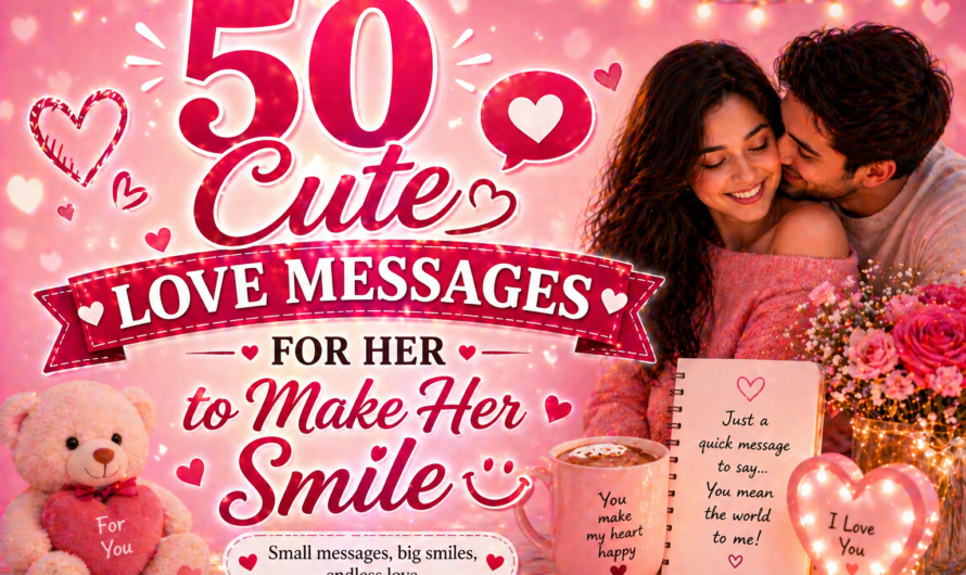 50 Cute Love Messages for Her to Make Her Smile