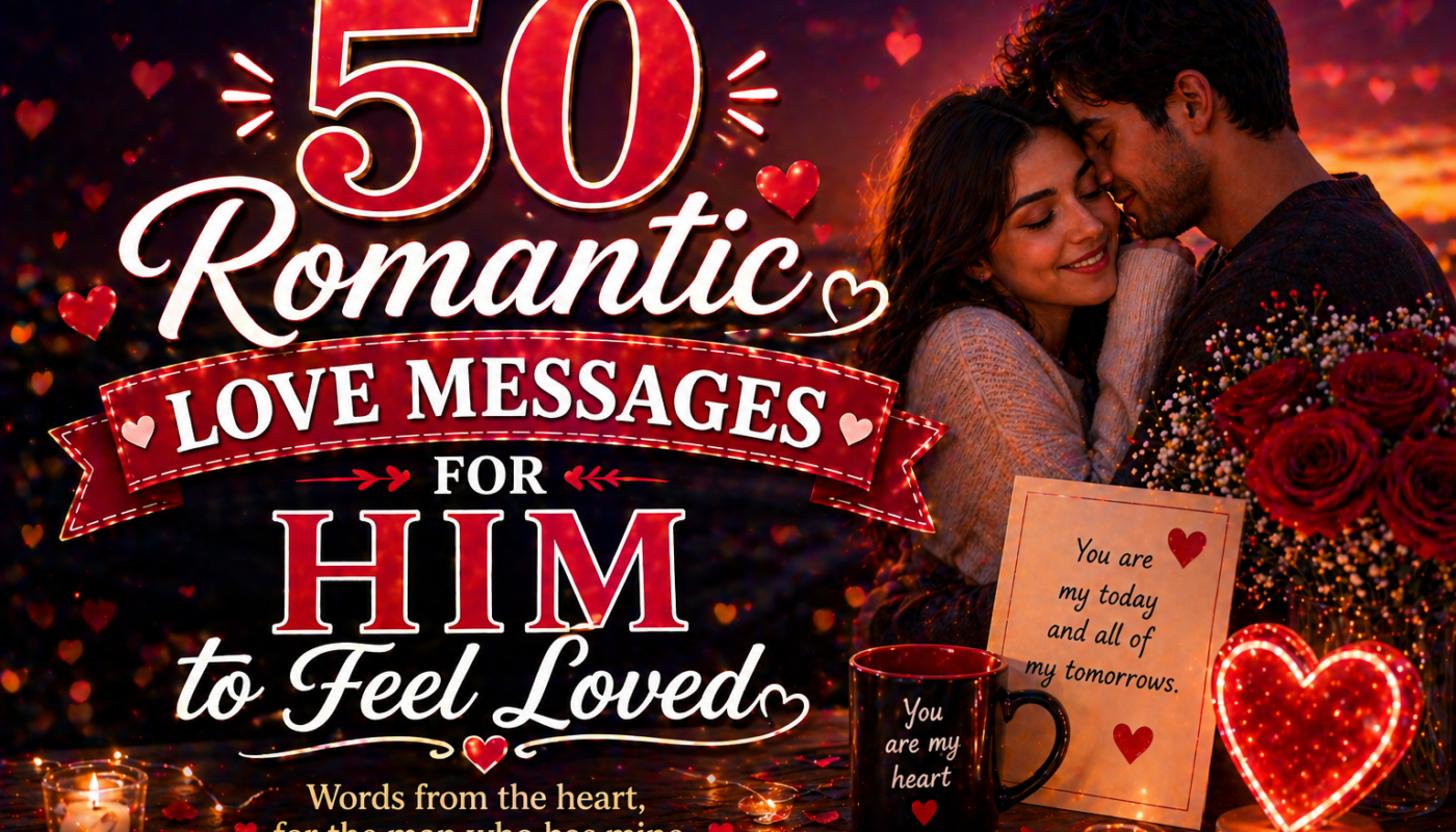 50 Romantic Love Messages for Him to Feel Loved