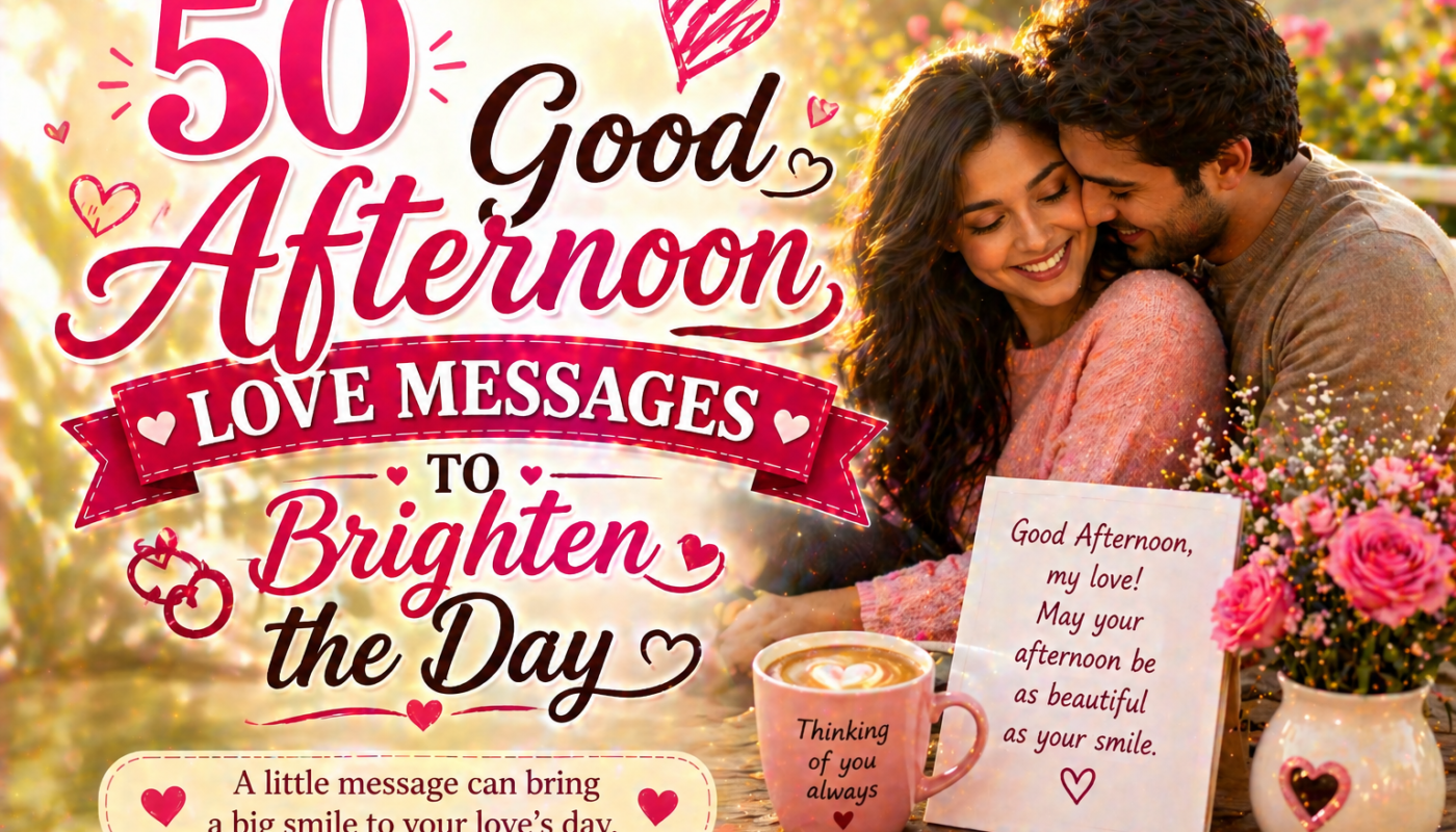 50 Good Afternoon Love Messages to Brighten the Day