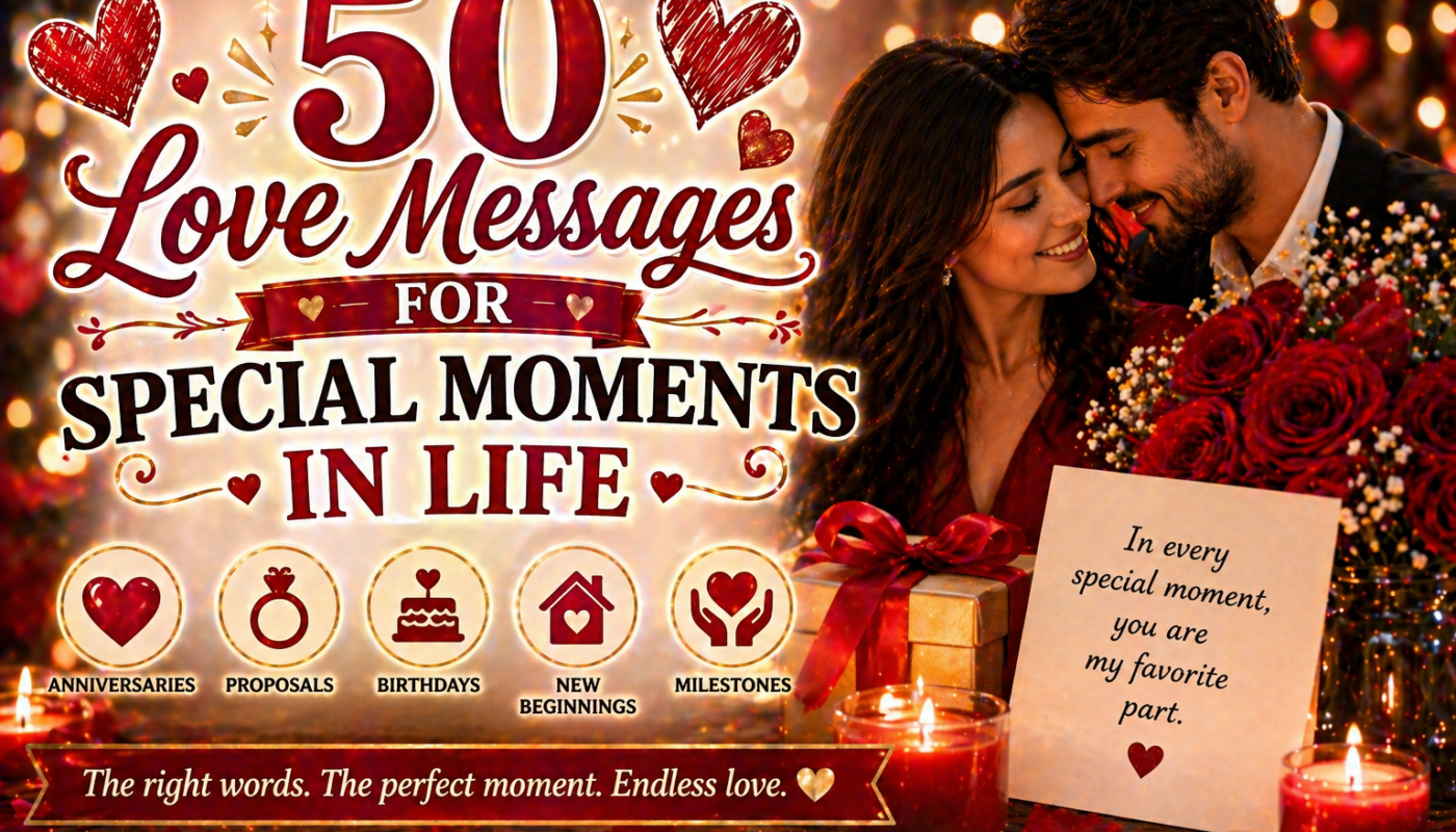50 Love Messages for Special Moments in Life