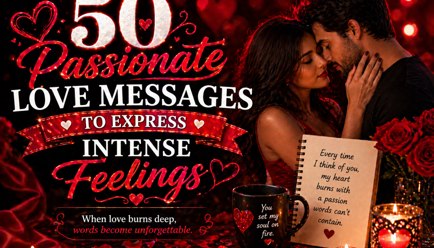 50 Passionate Love Messages to Express Intense Feelings