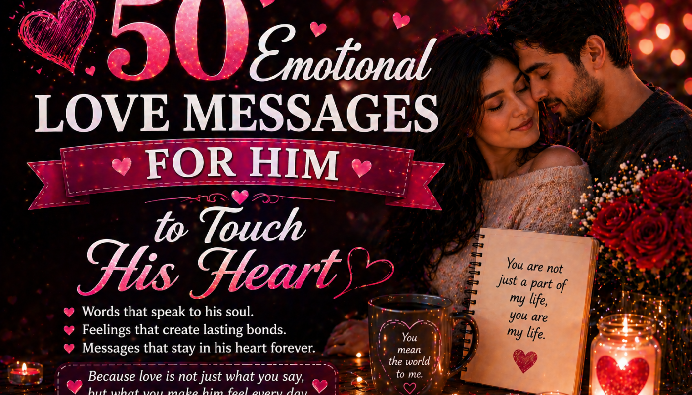 50 Emotional Love Messages for Him to Touch His Heart