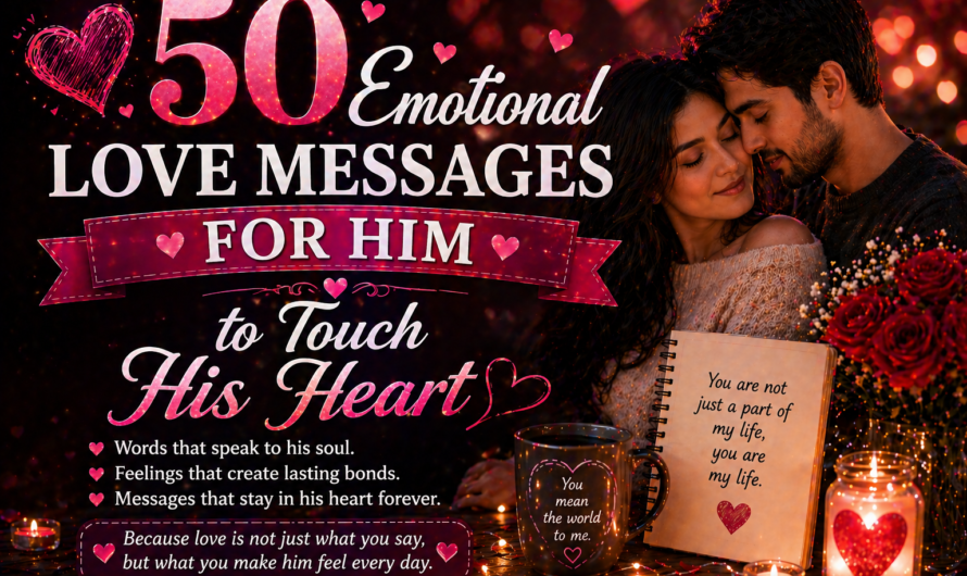 50 Emotional Love Messages for Him to Touch His Heart