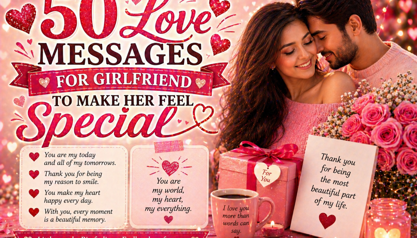 50 Love Messages for Girlfriend to Make Her Feel Special