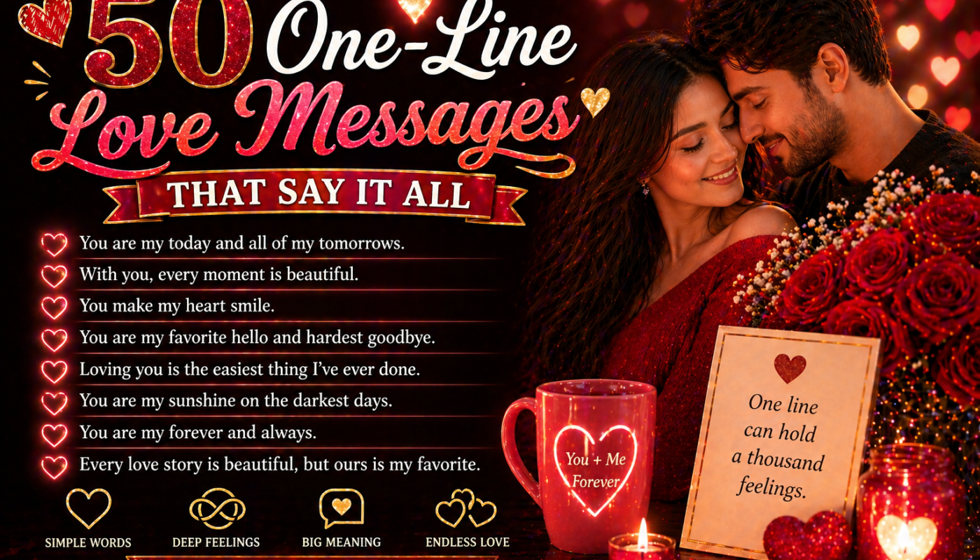 50 One-Line Love Messages That Say It All