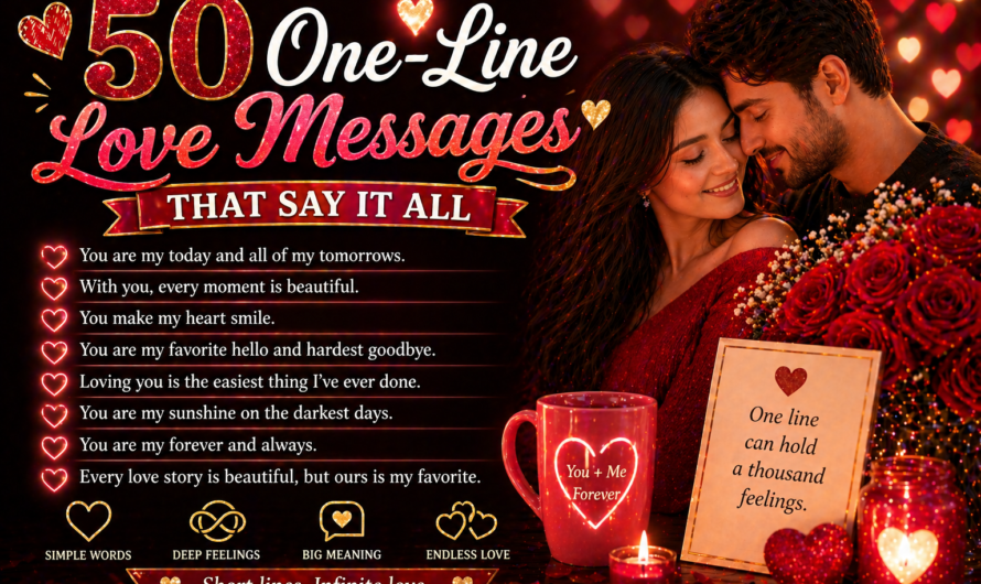 50 One-Line Love Messages That Say It All