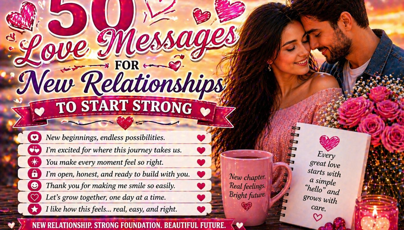 50 Love Messages for New Relationships to Start Strong