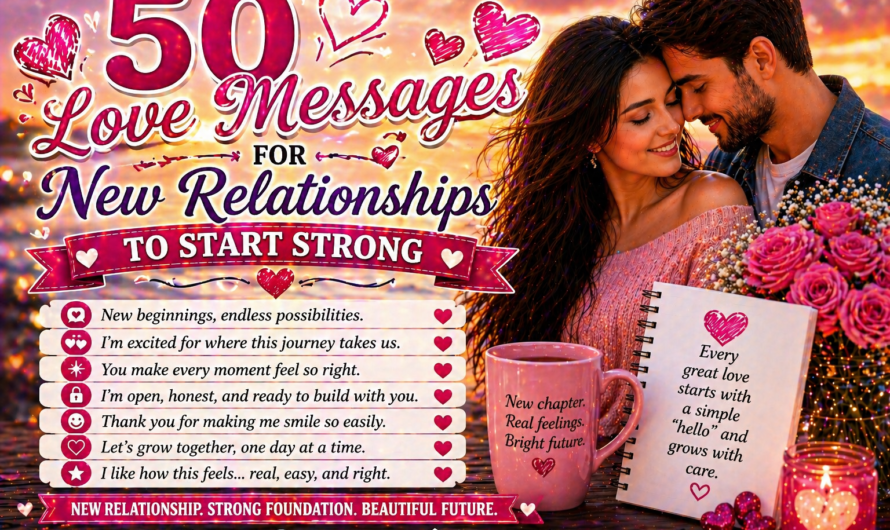 50 Love Messages for New Relationships to Start Strong