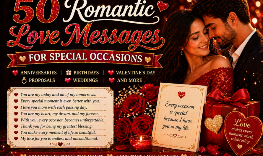 50 Romantic Love Messages for Special Occasions
