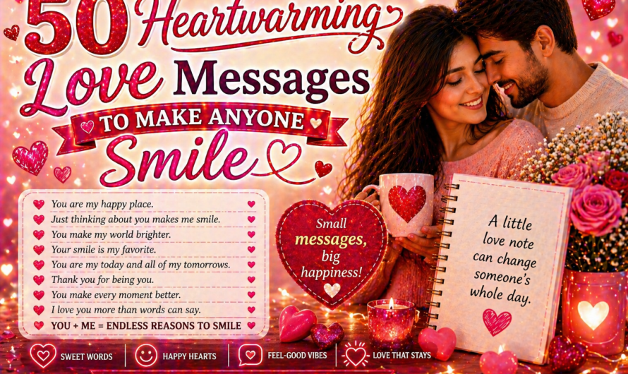 50 Heartwarming Love Messages to Make Anyone Smile