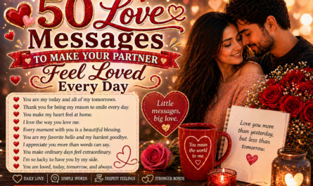 50 Love Messages to Make Your Partner Feel Loved Every Day