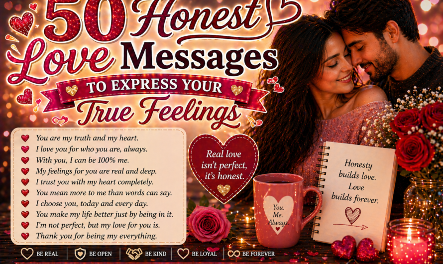 50 Honest Love Messages to Express Your True Feelings