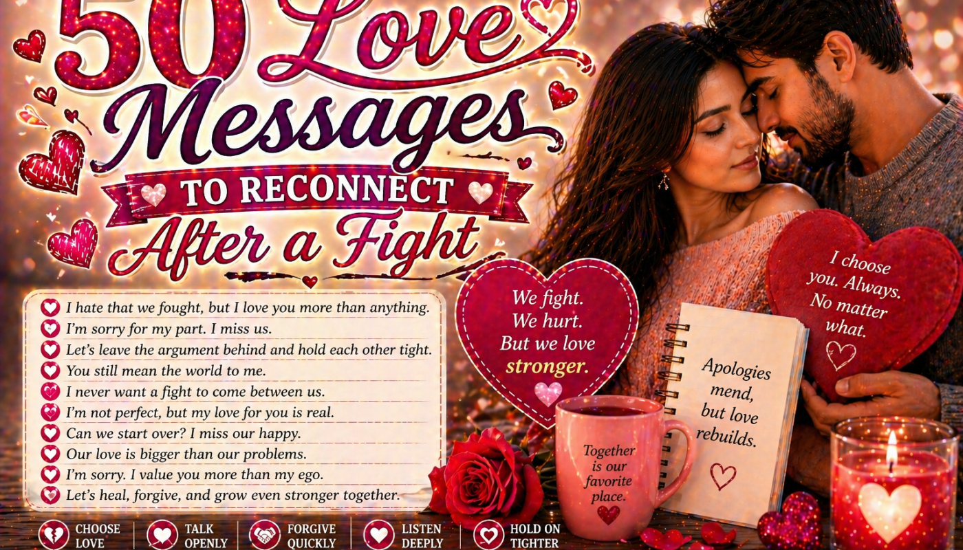 50 Love Messages to Reconnect After a Fight