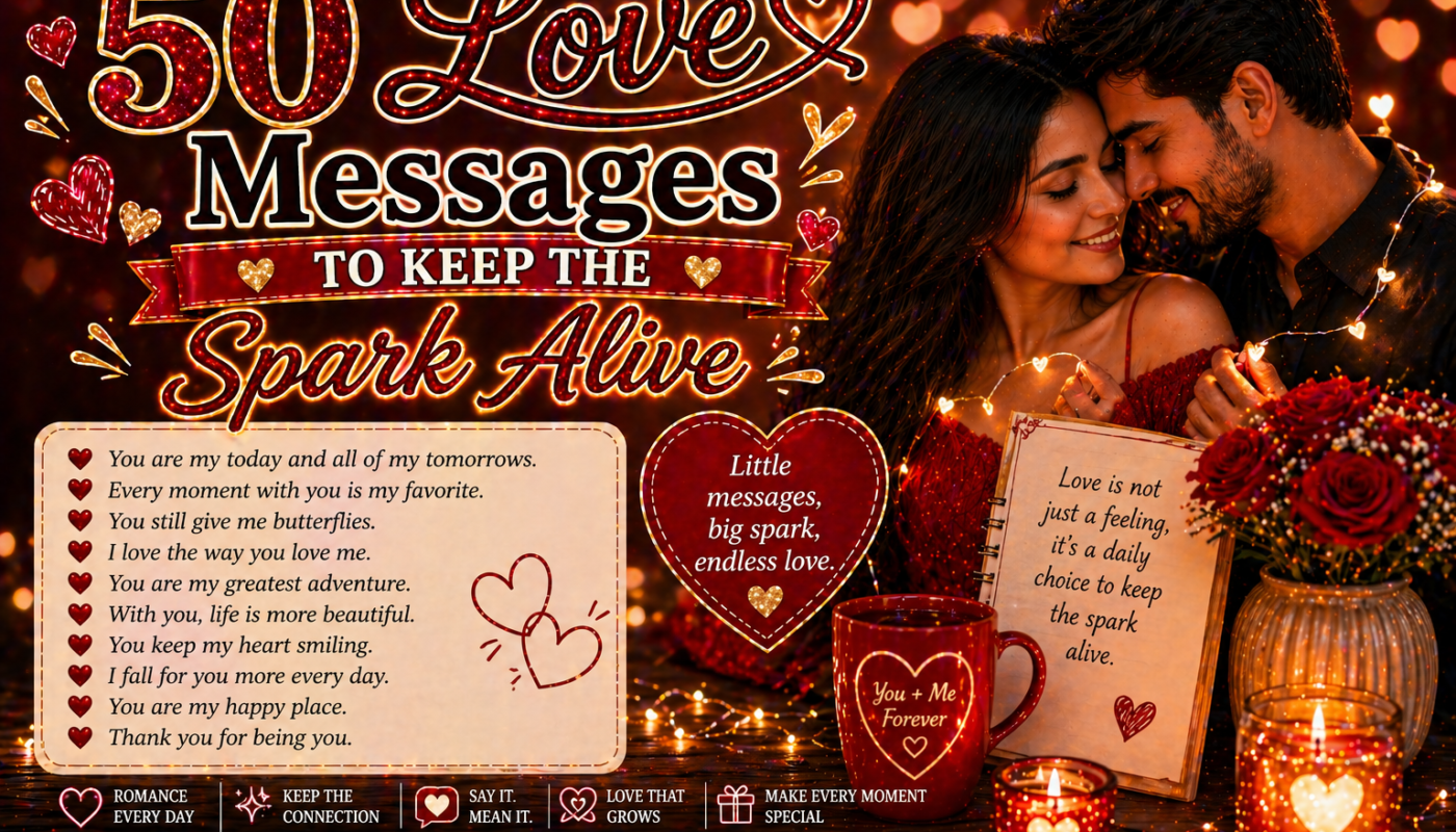 50 Love Messages to Keep the Spark Alive