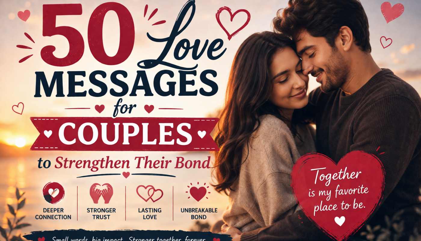 50 Love Messages for Couples to Strengthen Their Bond