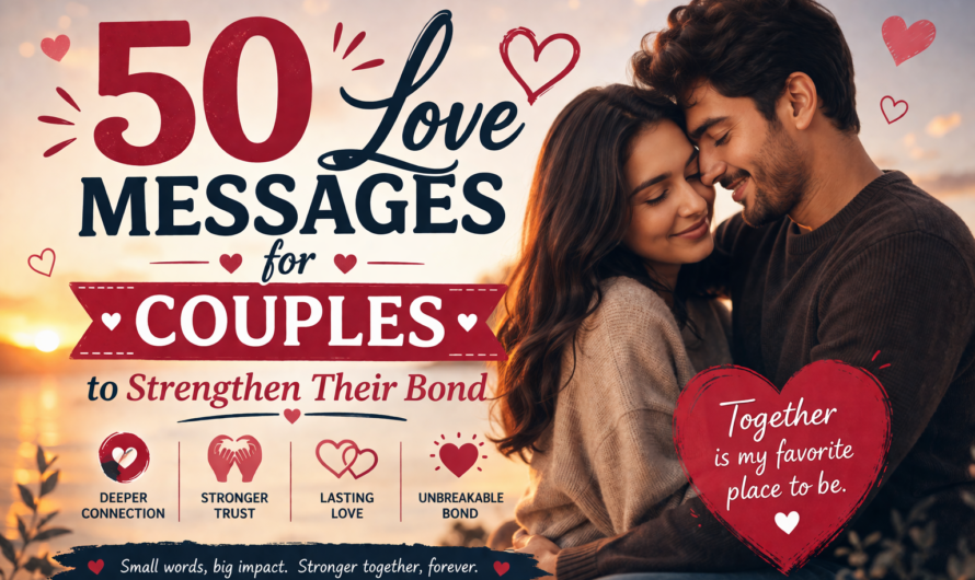 50 Love Messages for Couples to Strengthen Their Bond