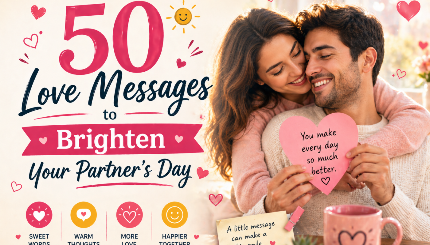 50 Love Messages to Brighten Your Partner’s Day
