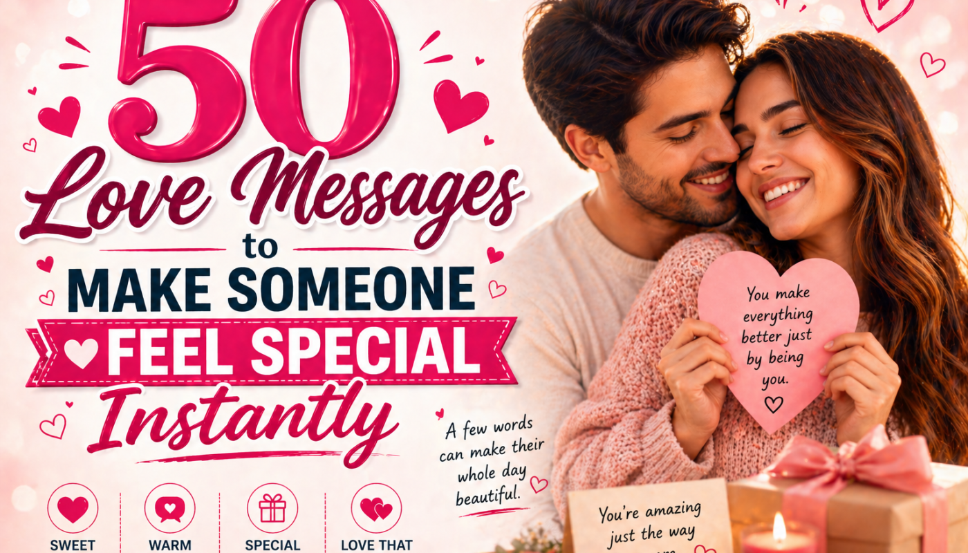 50 Love Messages to Make Someone Feel Special Instantly