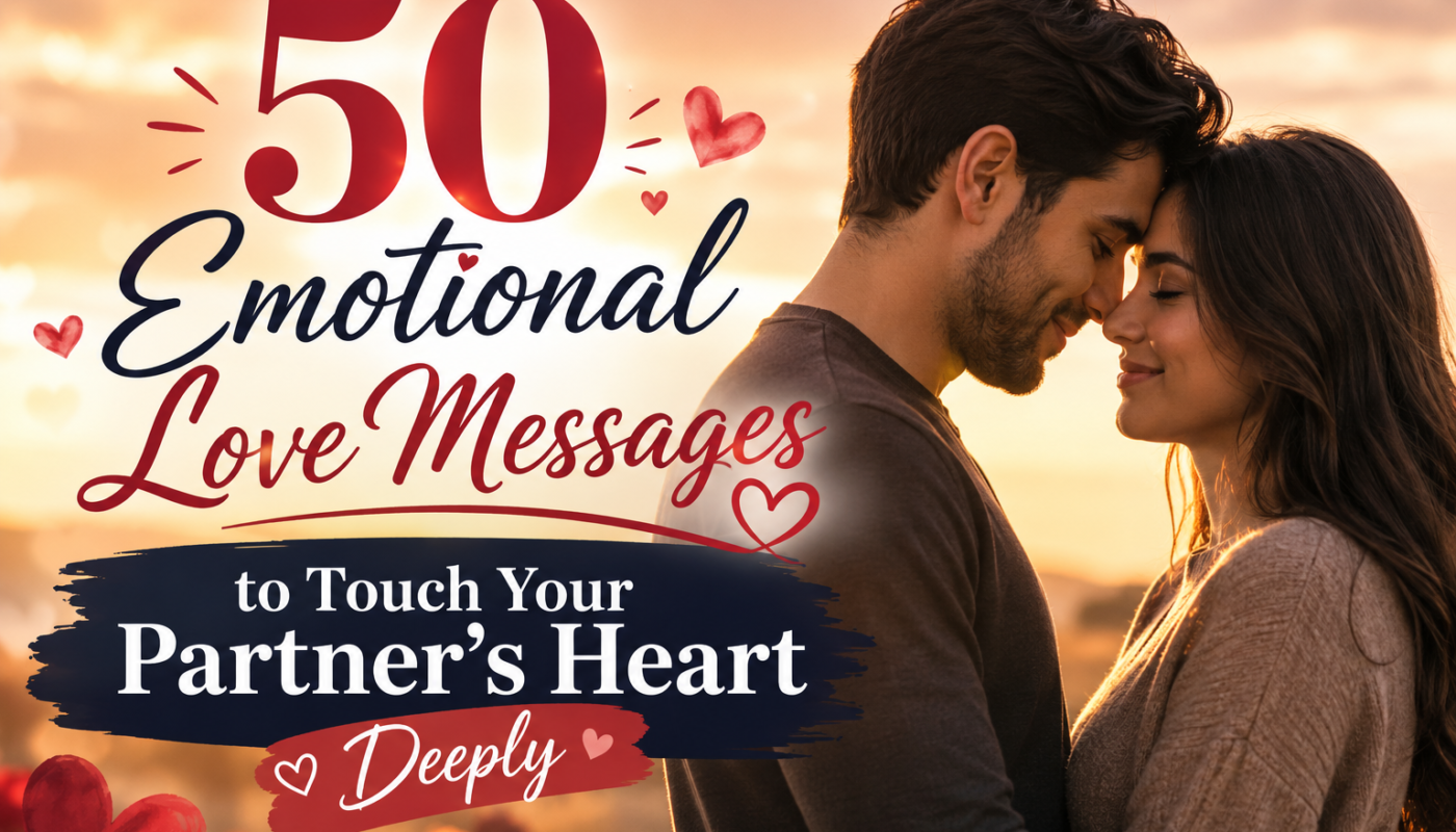 50 Emotional Love Messages to Touch Your Partner’s Heart Deeply
