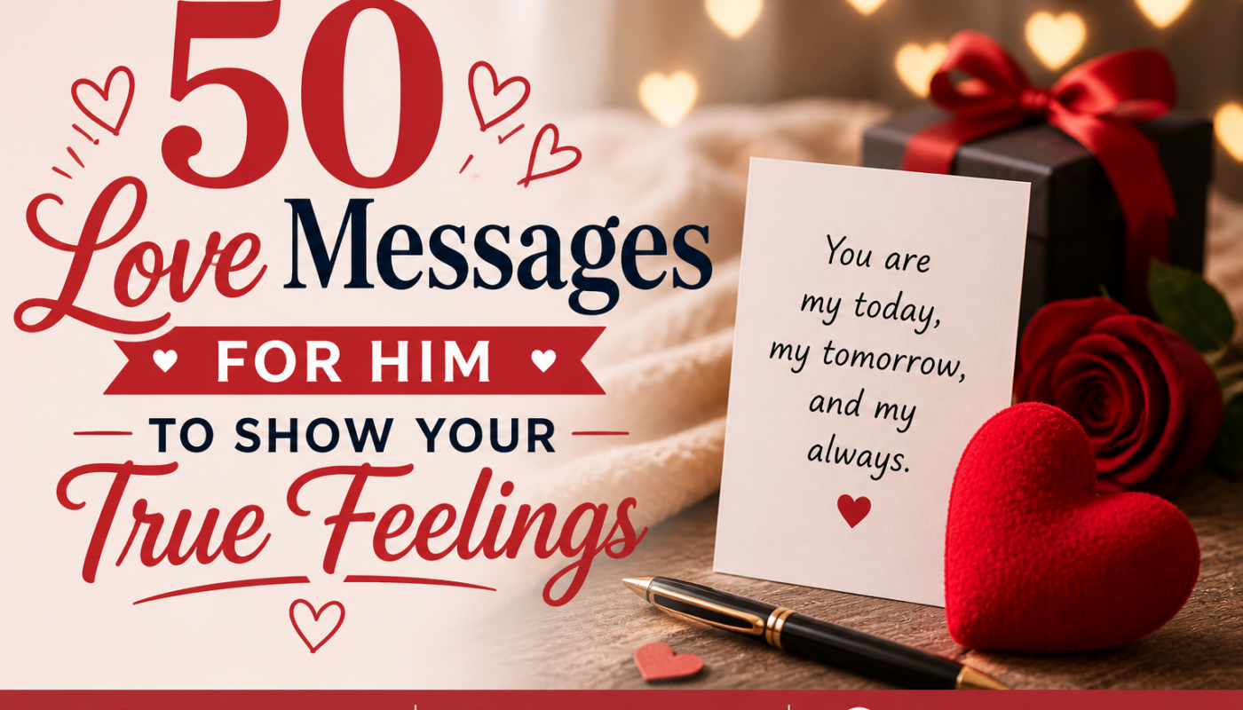 50 Love Messages for Him to Show Your True Feelings