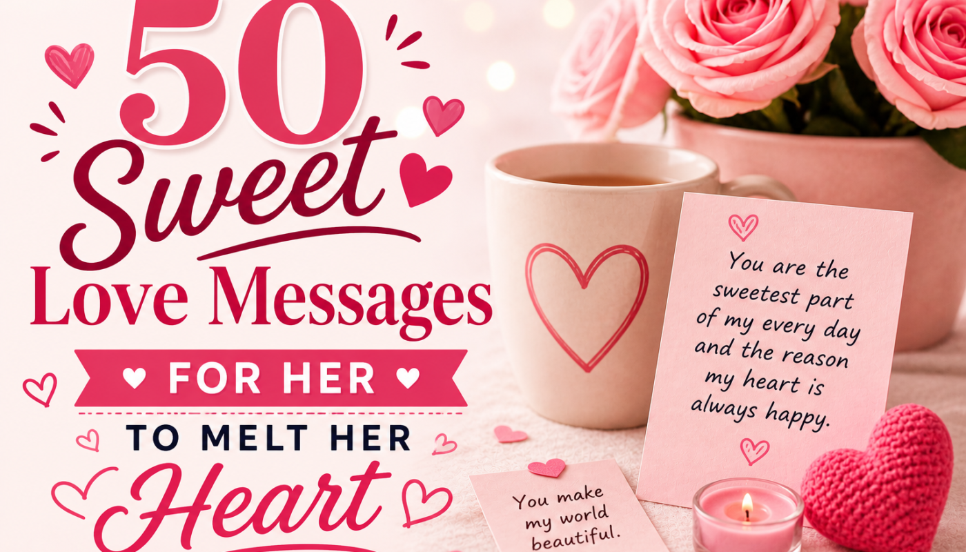 50 Sweet Love Messages for Her to Melt Her Heart