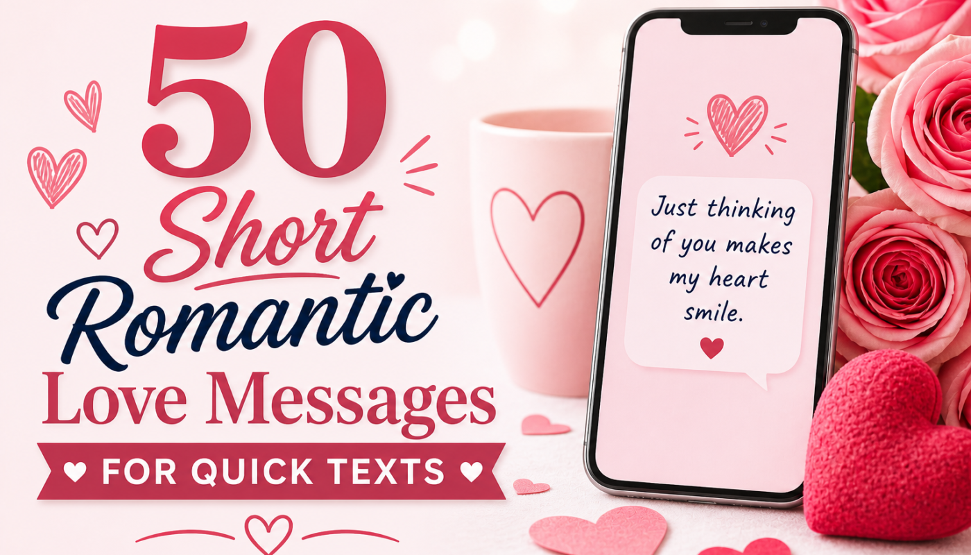 50 Short Romantic Love Messages for Quick Texts