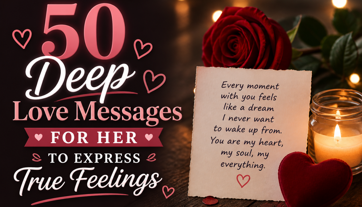 50 Deep Love Messages for Her to Express True Feelings