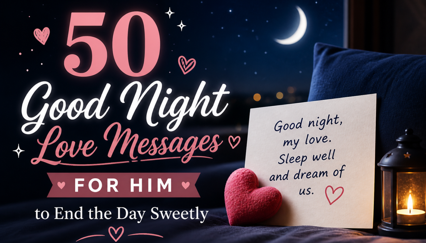 50 Good Night Love Messages for Him to End the Day Sweetly