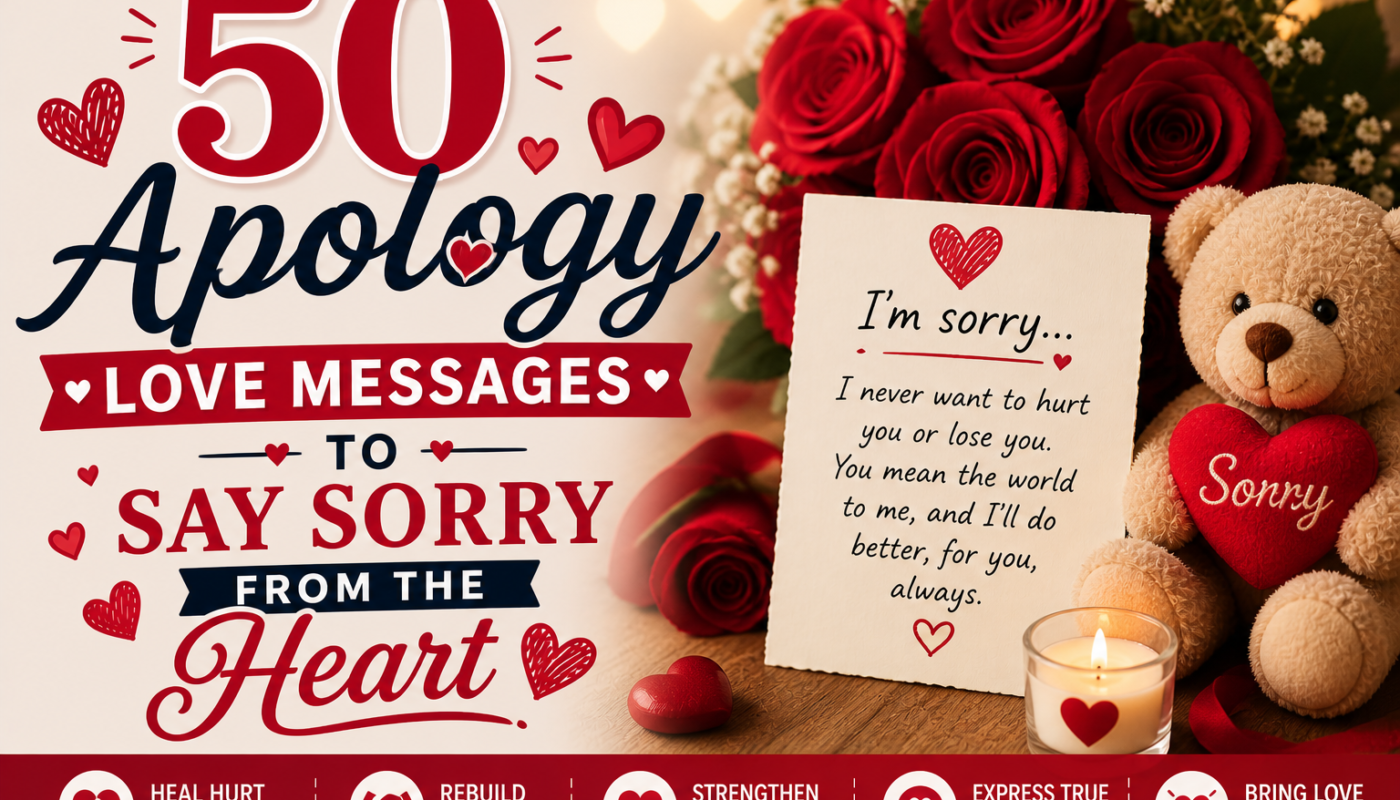 50 Apology Love Messages to Say Sorry from the Heart