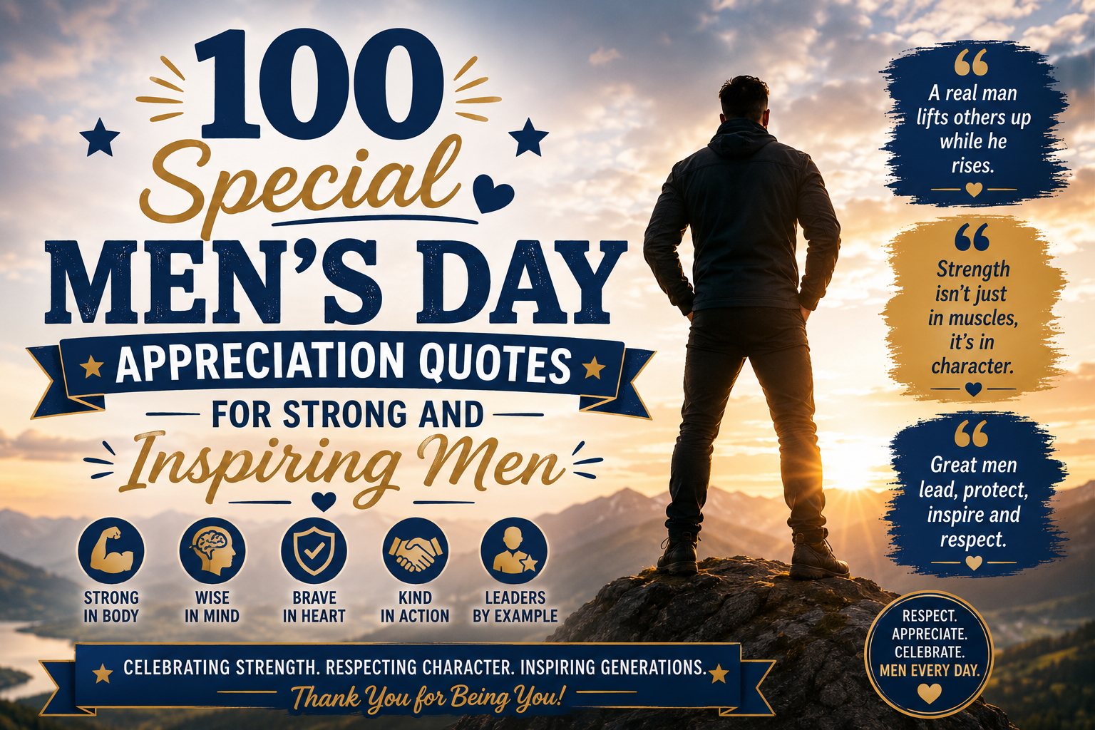100 Special Men’s Day Appreciation Quotes for Strong and Inspiring Men