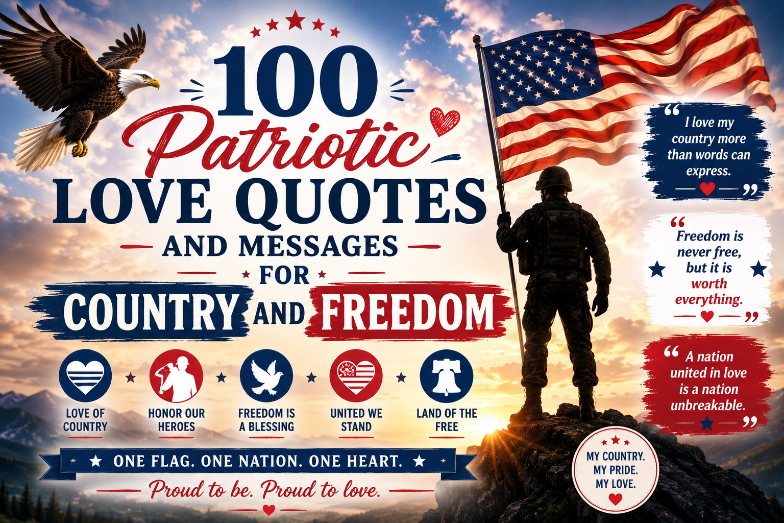100 Patriotic Love Quotes and Messages for Country and Freedom