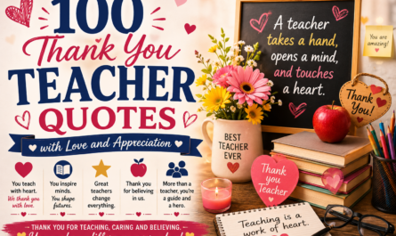 100 Thank You Teacher Quotes with Love and Appreciation