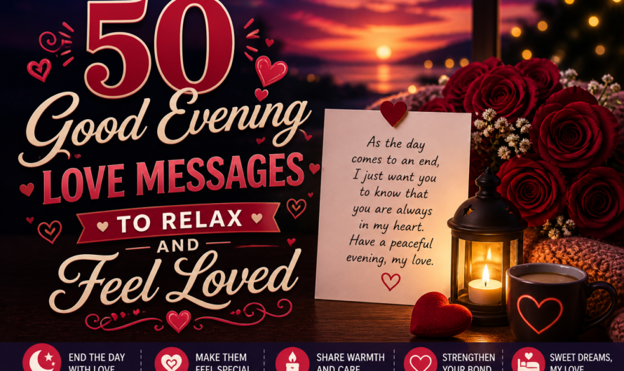 50 Good Evening Love Messages to Relax and Feel Loved