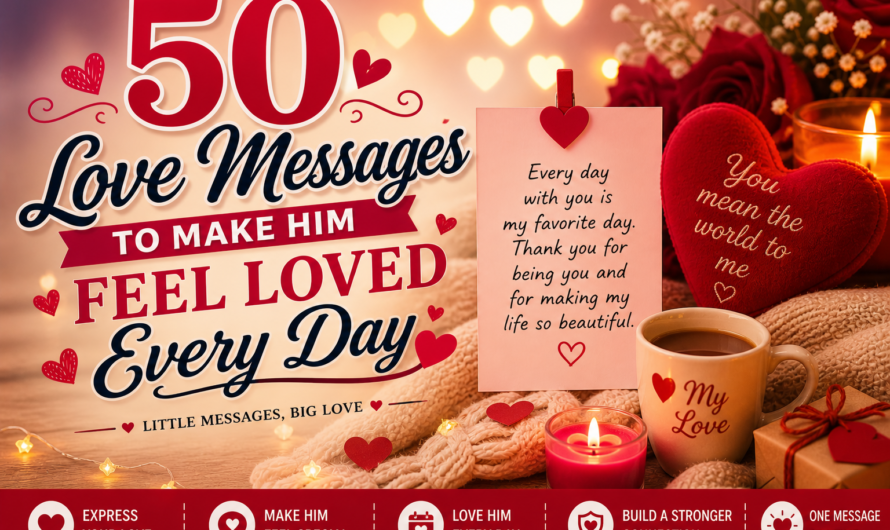 50 Love Messages to Make Him Feel Loved Every Day
