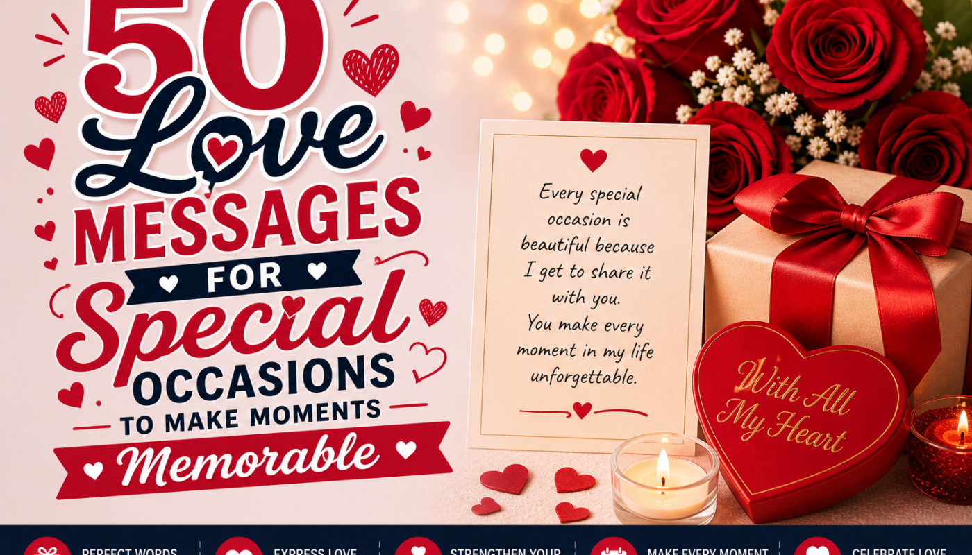 50 Love Messages for Special Occasions to Make Moments Memorable