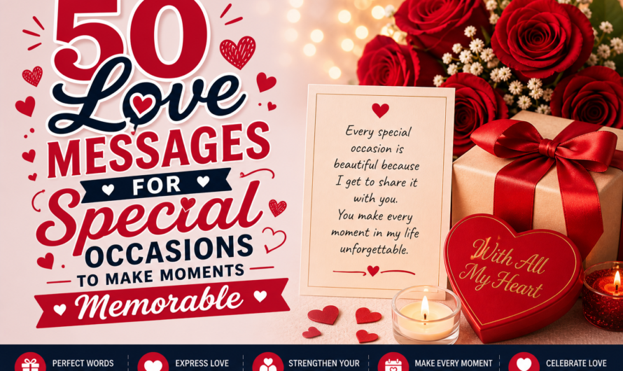50 Love Messages for Special Occasions to Make Moments Memorable