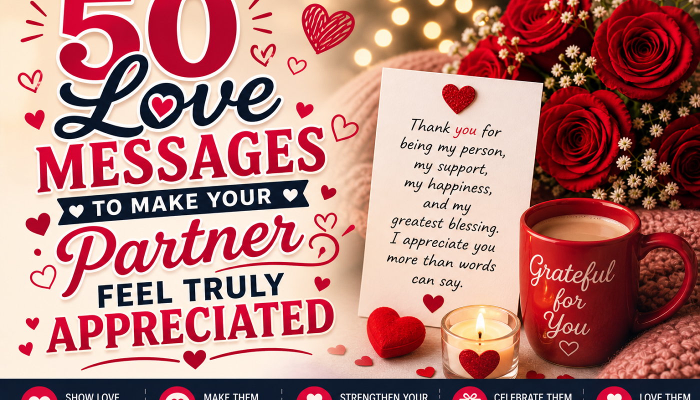 50 Love Messages to Make Your Partner Feel Truly Appreciated