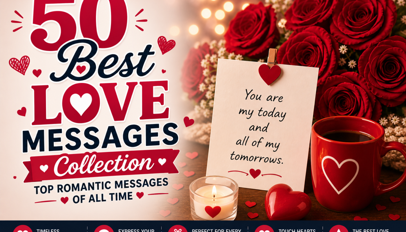 50 Best Love Messages Collection (Top Romantic Messages of All Time)